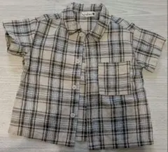BRANSHES　チェック柄 半袖シャツ 80cm