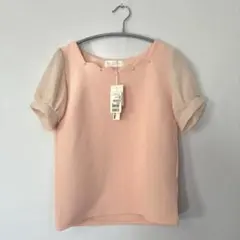 【新品未使用】abc une face 半袖Tシャツ ピンク　フリーサイズのサムネイル