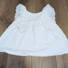 ZARA ホワイト ノースリーブ トップス 4-5歳