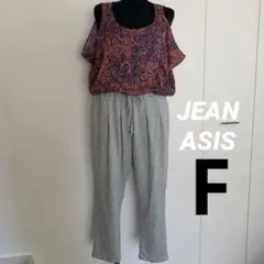 JEANASIS ペイズリー柄オフショルダーオールインワン