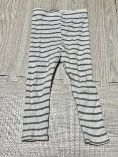 ベビー用リブ編みストライプパンツ 90サイズ