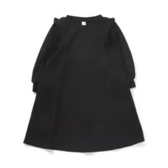 80cm アプレレクール 袖ギャザーワンピース 黒 春服 なりきり ハロウィン