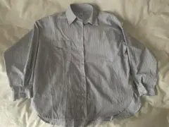 ストライプシャツ 長袖 オーバーサイズ