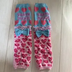 EARTHMAGIC ピンクレオパードレッグウォーマー