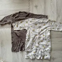 春秋服ベビー服　ベビーロンパース2点セット60-70cm
