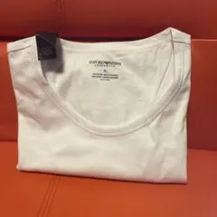 エンポリオアルマーニ　Tシャツ ワンポイントロゴ　XL ブランド　新品未使用　白