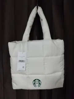 スターバックス 2023福袋 ホワイト キルティング トートバッグ