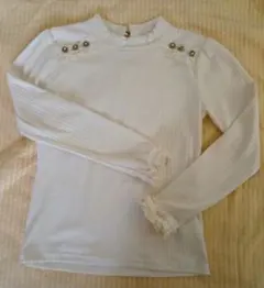 オフホワイト 長袖 トップス