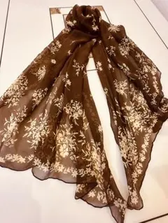 9346花柄大判ストールスカーフ