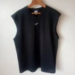 ナイキ NIKE ノースリーブシャツ メンズL スウォッシュ刺繍ロゴ バスケのサムネイル