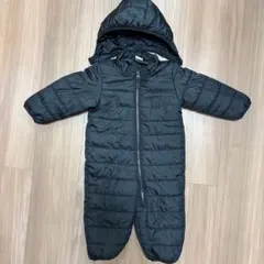 H&M フード付き ブラック アウター　ジャンプスーツ