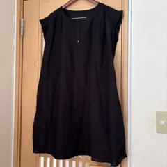 ★新品★刺繍入り★涼しいコットンワンピース ブラック