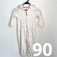 H&M ハート柄ロンパース フード付き