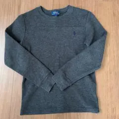 美品【120-130】POLO RALPH LAUREN 長袖ロンTグレーキッズ