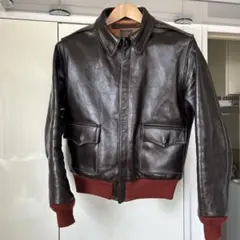 レザー A-2ジャケット ダークブラウン 38