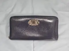 【アナスイ】青紫色のラメ入り長財布【ジャンク品】