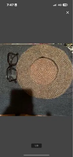 送料無料・使用頻度浅いお品・きれい・メイドジャメイカ・ブラウン 編み物 ベレー帽