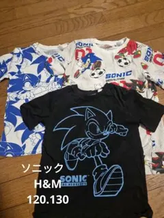 H&M ソニックTシャツ　120～130 3枚セット
