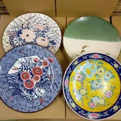 4枚セット 花柄と大皿