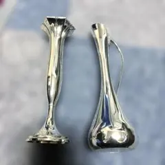 【新品未使用】銀メッキ 一輪挿し 花瓶 2点セット シルバー フラワーベースのサムネイル
