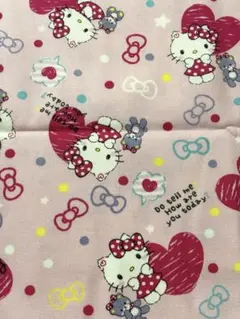 サンリオ　ハローキティ タイニーチャム綿生地 2014年　平成レトロ