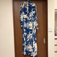 七分袖ワンピース ロングワンピース