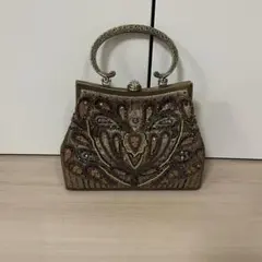 オシャレ　レディース　がま口　ハンドバッグ　パーティバッグ