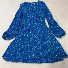 GAP ギャップ　フレア　ワンピース　花柄　総柄　シースルー