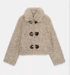 ZARA トグルボタン フェイクファージャケット Sサイズ