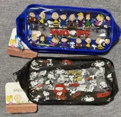 スヌーピー　ビニール透明角形ポーチ