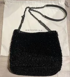 アンテプリマ　ブラック　ショルダーバッグ　美品　セッキオ スティローゾ　ラージ