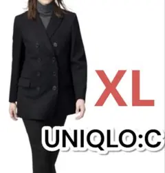 【新品】UNIQLO : C ダブルテーラードジャケット XL ブラックのサムネイル