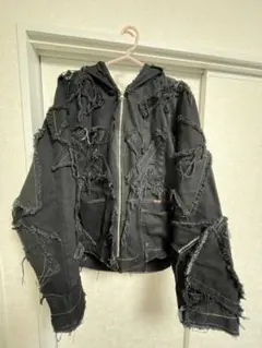 Latui Atelier 25ss ダメージ加工オーバーサイズパーカー グレー