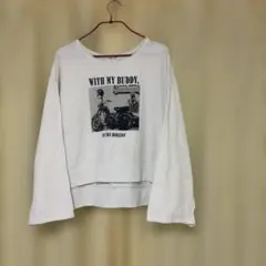 ふんわりタッチアソートワイドスリーブTee ホワイトのサムネイル