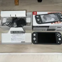 ニンテンドー　switch lite スイッチ　グレー　正規品　充電器、箱付き