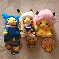 新品　限定 ピカチュウ ぬいぐるみ ポケモン　セット　駅長　歌舞伎　忍者 新品 限定 ピカチュウ ぬいぐるみ ポケモン セット 駅長 忍者 - メルカリ