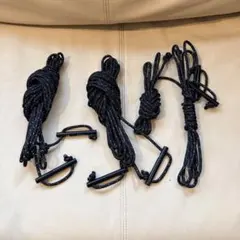 【中古】MACONE ウイングタープ用ストリング＆エイト自在 ガイロープ 中古】MACONE ウイングタープ用ストリング＆エイト自在 ガイロープ