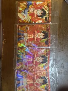 【未開封4枚セット】ミラバトワンピース　ルフィ プロモ・超激闘Ωレア非売品 未開封4枚セット】ミラバトワンピース ルフィ プロモ・超激闘Ωレア