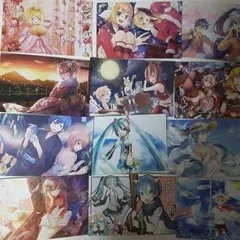 初音ミク、カード13枚、シール(大2枚、小112枚、)新品未使用
