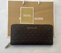 未使用-MICHAEL KORS ブラウン長財布