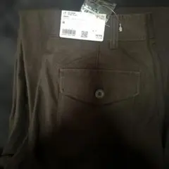 【新品】最終価格UNIQLO ジャージーバレルレッグパンツ ダークブラウン M