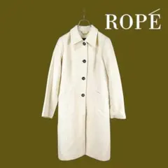 12T423☆ ROPE オフホワイト ウールコート ロングコート アウター Mのサムネイル