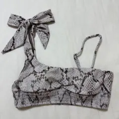 ALEXIA STAM／パイソン柄バンドゥビキニ