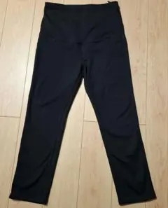 ブラック マタニティ 裏起毛パンツ