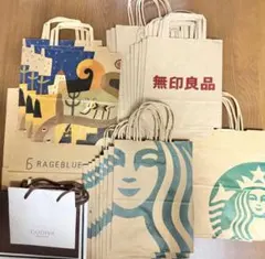 ショッパー　紙袋　40枚まとめ　　スタバ　無印良品　イルビゾンデ　ディーゼル