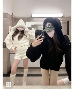 グレイル　フードファーニットパーカー　ブラック　新品