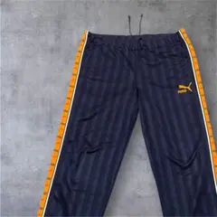 PUMA プージャ パンツ ネイビー×オレンジ ヒットユニオン Y2K ジャージ