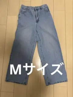 ライトブルー ワイドストレートデニム