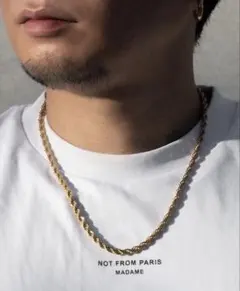 サージカルステンレスネックレス　ゴールド