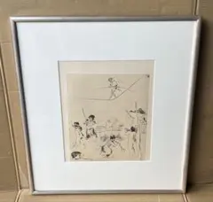 絵画・額縁・版画・津田耕・Trampet・シルクスクリーン・美術品